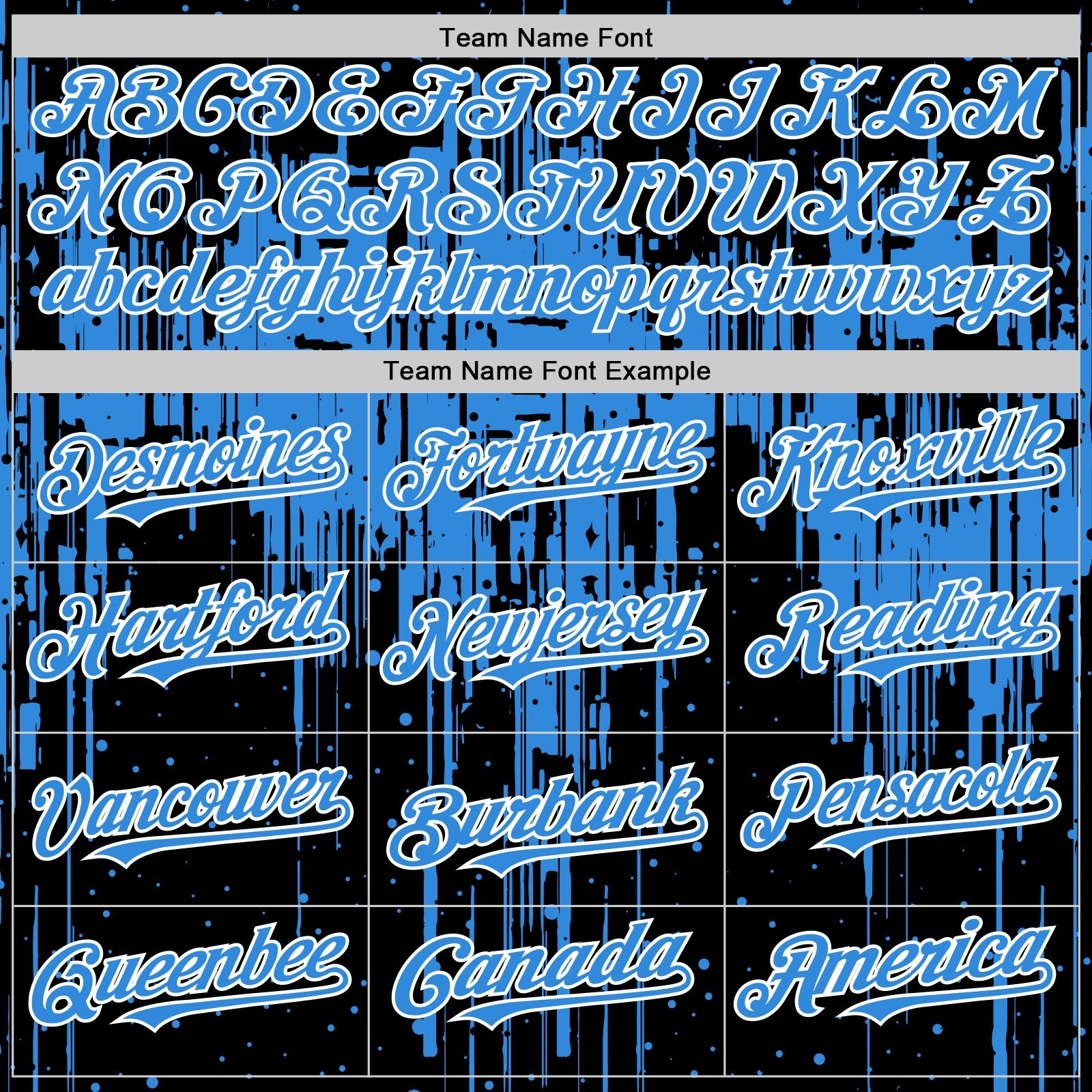 Custom Black Powder Blue-White Dripping Splatter 3D Pattern Design Bomber Full-Snap Varsity Letterman Hoodie Jacket