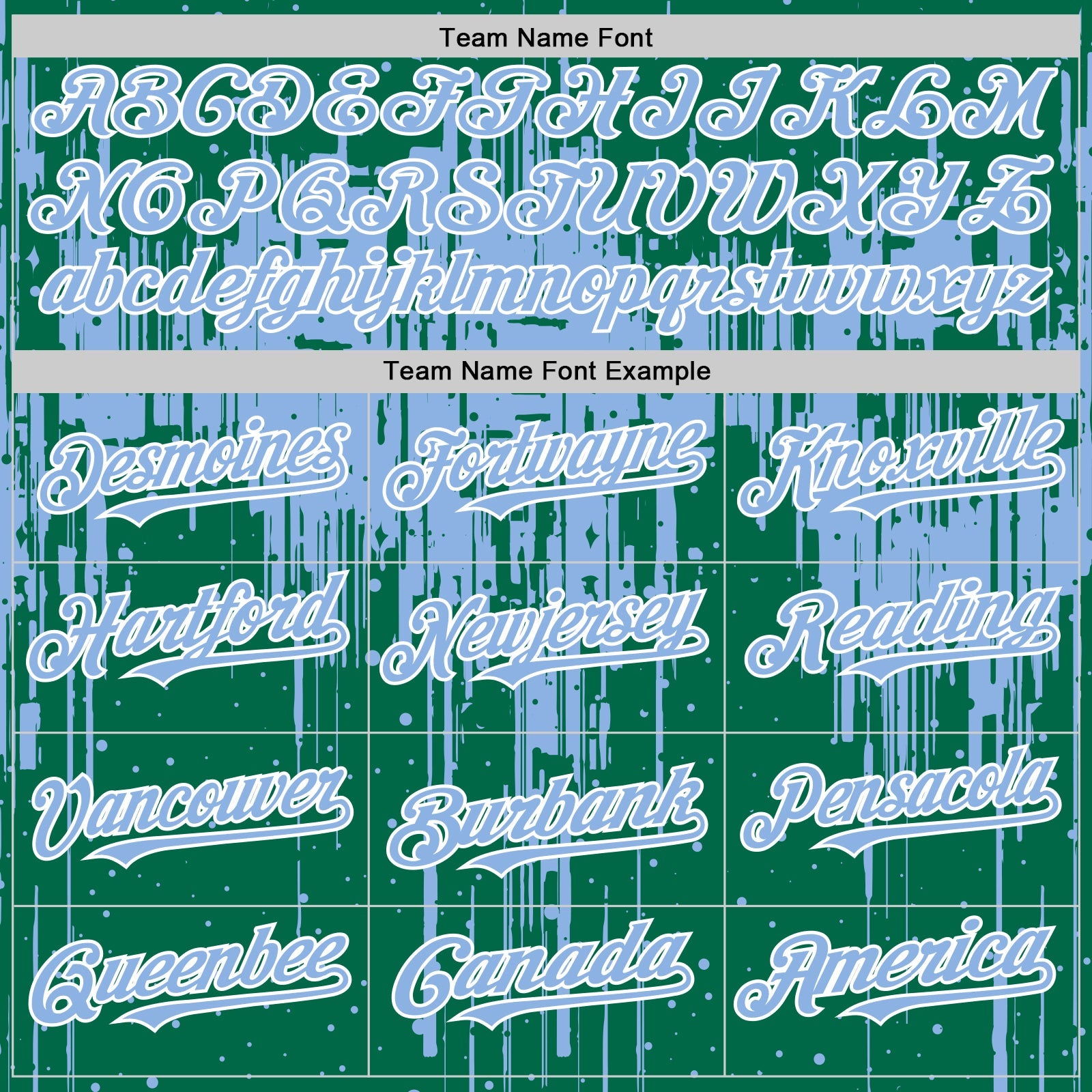 Custom Kelly Green Light Blue-White Dripping Splatter 3D Pattern Design Bomber Full-Snap Varsity Letterman Hoodie Jacket