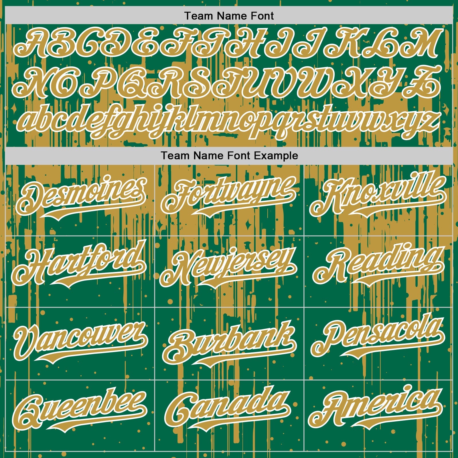 Custom Kelly Green Old Gold-White Dripping Splatter 3D Pattern Design Bomber Full-Snap Varsity Letterman Hoodie Jacket