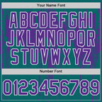 Custom Teal Purple-White Dripping Splatter 3D Pattern Design Bomber Full-Snap Varsity Letterman Hoodie Jacket