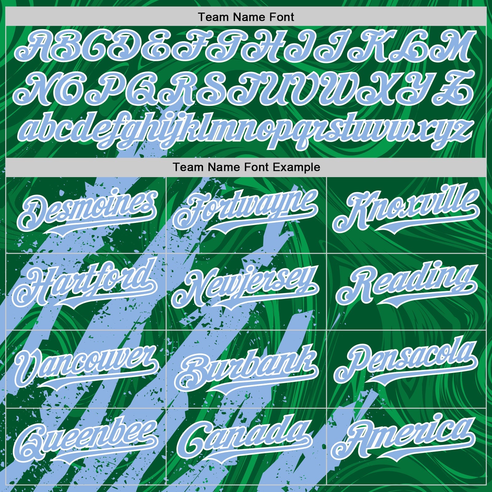 Custom Kelly Green Light Blue-White Splash 3D Pattern Design Bomber Full-Snap Varsity Letterman Hoodie Jacket