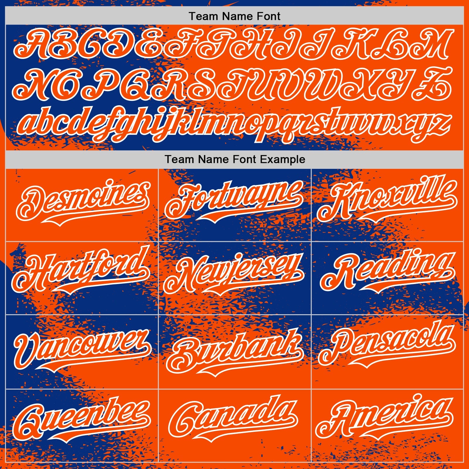 Custom Orange Royal-White Abstract Color Blocks Fragment 3D Pattern Design Bomber Full-Snap Varsity Letterman Hoodie Jacket