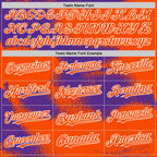 Custom Orange Purple-White Abstract Color Blocks Fragment 3D Pattern Design Bomber Full-Snap Varsity Letterman Hoodie Jacket