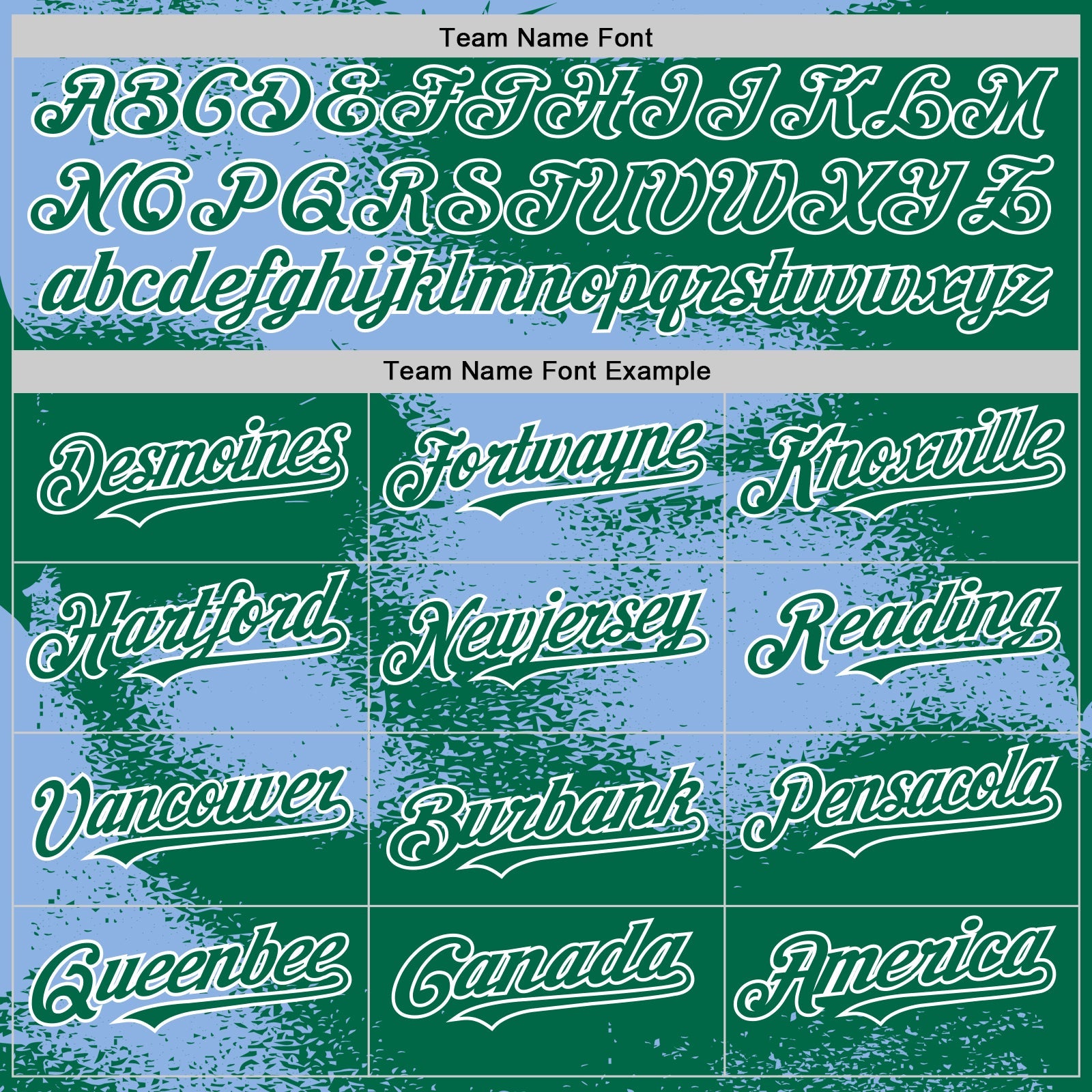 Custom Kelly Green Light Blue-White Abstract Color Blocks Fragment 3D Pattern Design Bomber Full-Snap Varsity Letterman Hoodie Jacket