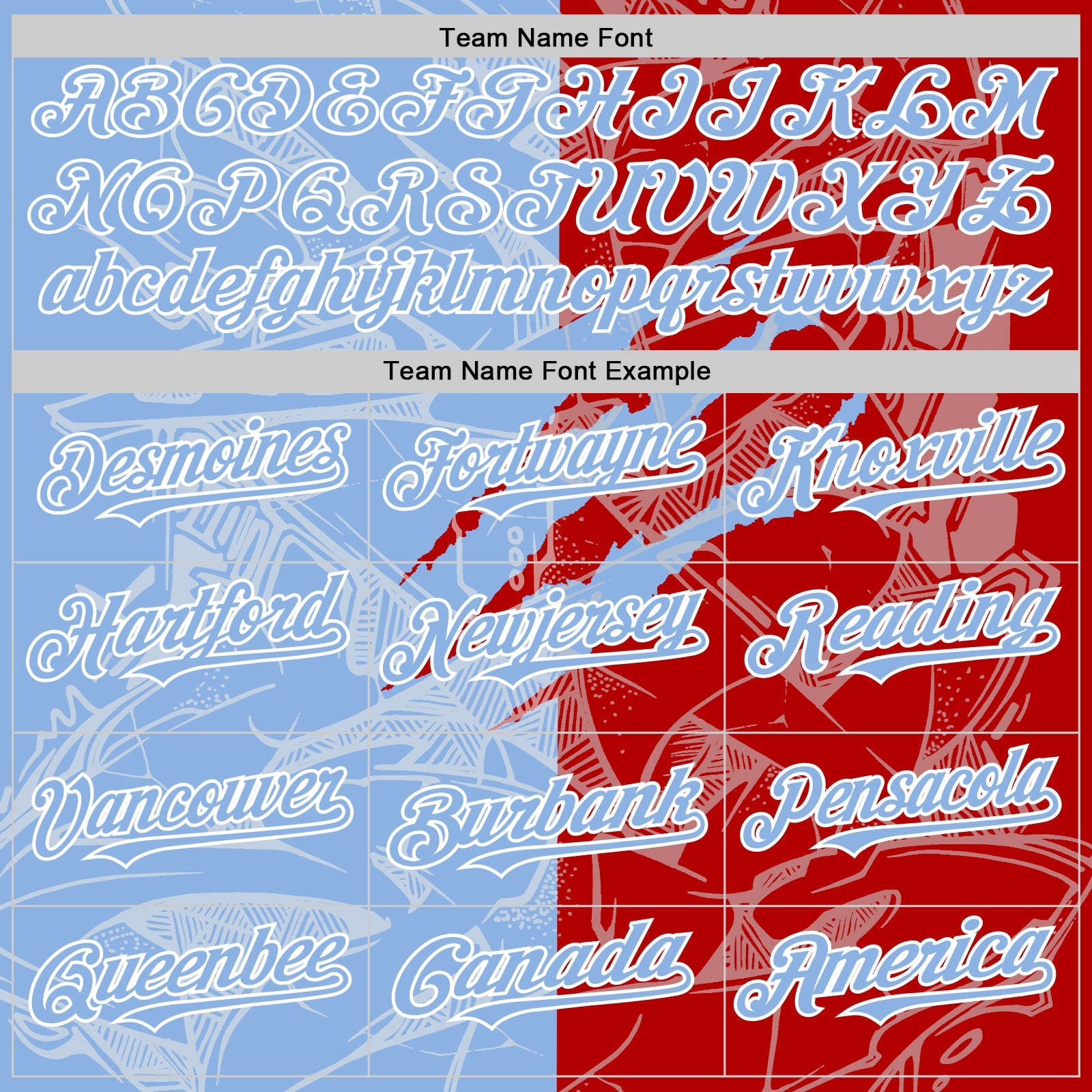 Custom Graffiti Pattern Light Blue Red-White Scratch Bomber Full-Snap Varsity Letterman Hoodie Jacket