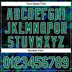 Custom Black Kelly Green Royal-White Splash 3D Pattern Design Bomber Full-Snap Varsity Letterman Hoodie Jacket