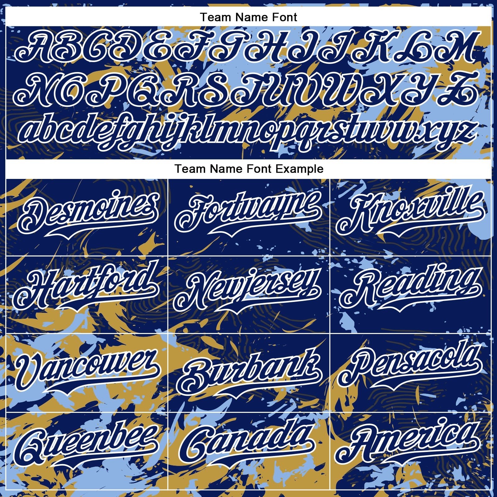 Custom Royal Light Blue Old Gold-White Splash 3D Pattern Design Bomber Full-Snap Varsity Letterman Hoodie Jacket