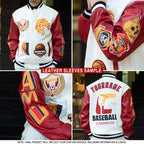 Custom Royal Aqua Old Gold-White Splash 3D Pattern Design Bomber Full-Snap Varsity Letterman Hoodie Jacket