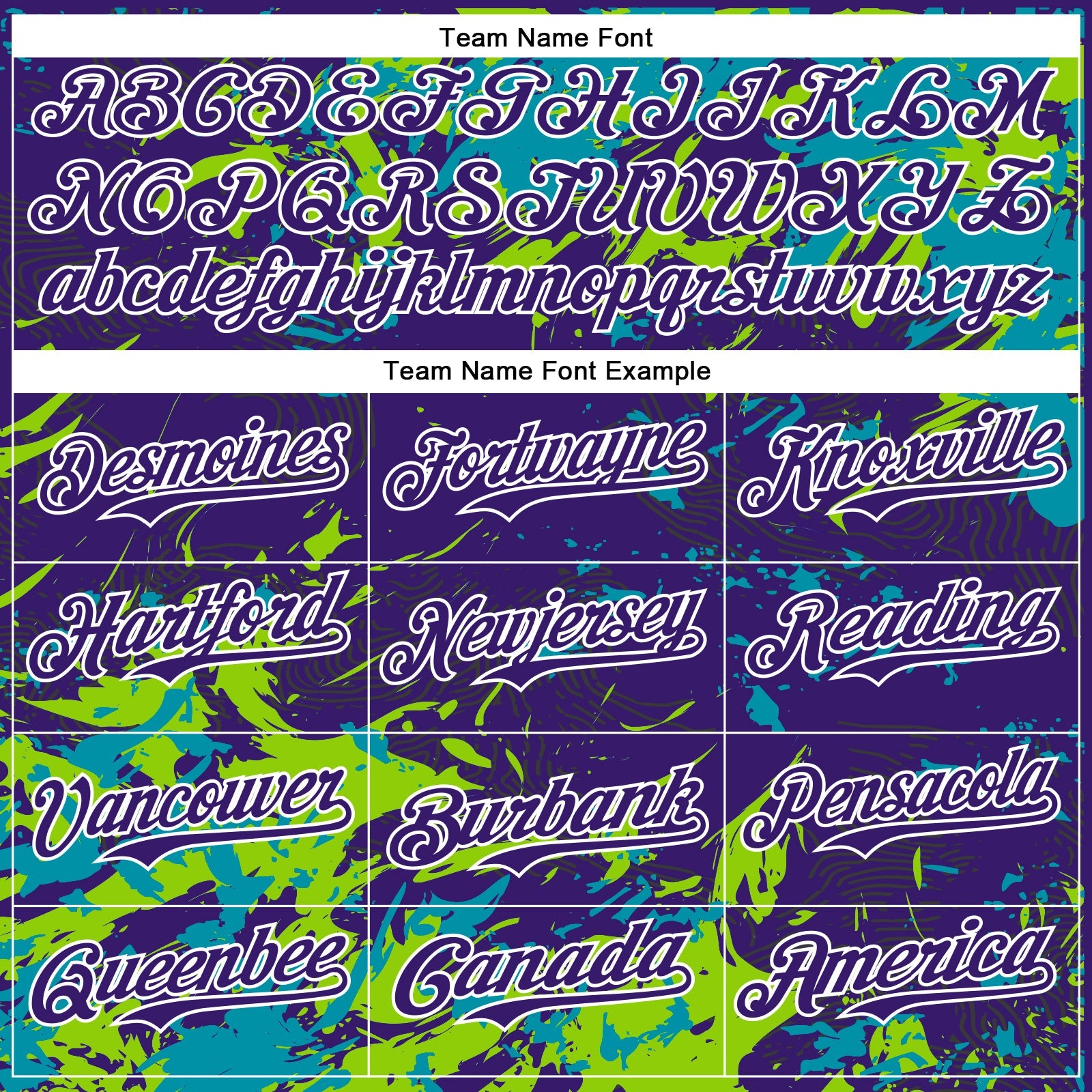Custom Purple Teal Neon Green-White Splash 3D Pattern Design Bomber Full-Snap Varsity Letterman Hoodie Jacket