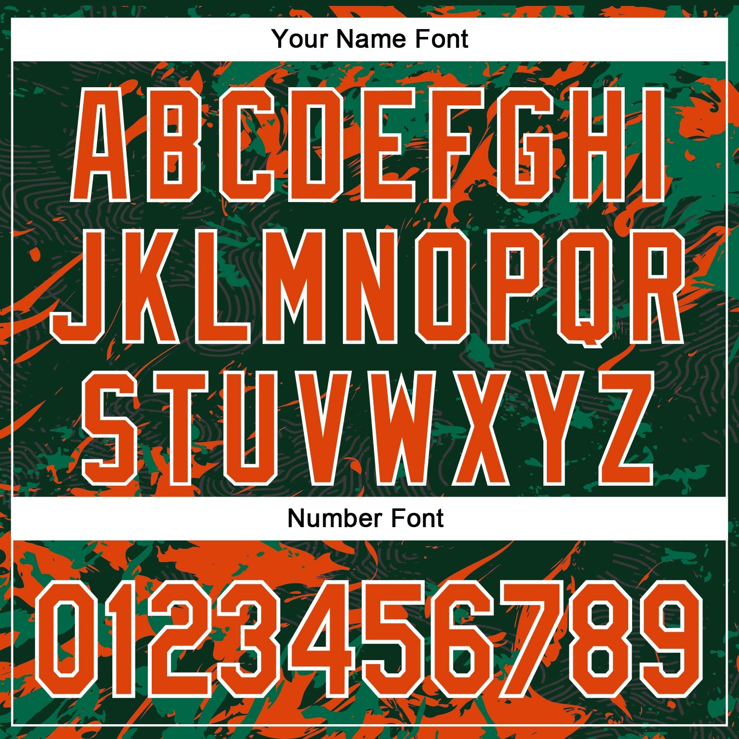 Custom Green Orange Kelly Green-White Splash 3D Pattern Design Bomber Full-Snap Varsity Letterman Hoodie Jacket