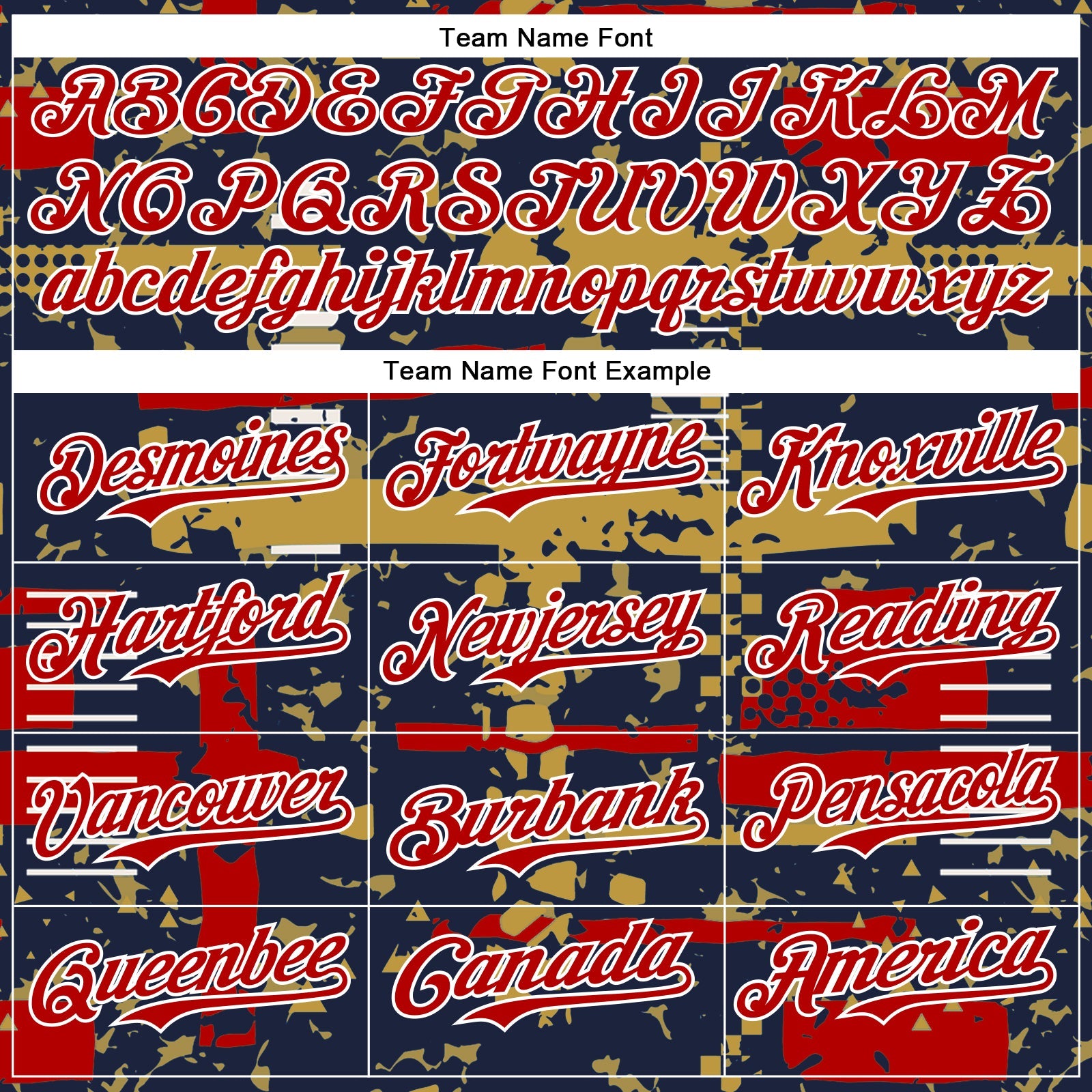 Custom Navy Red Old Gold-White Abstract Fragment Shape 3D Pattern Design Bomber Full-Snap Varsity Letterman Hoodie Jacket