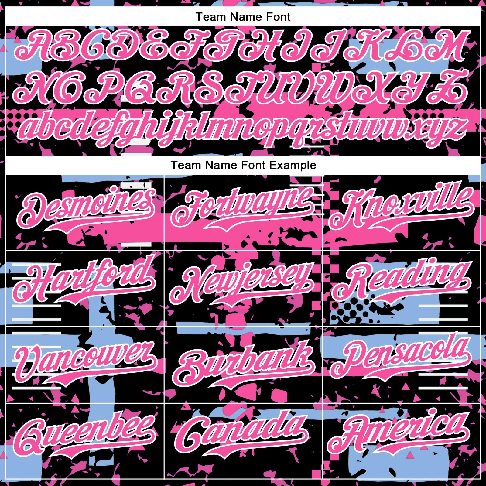 Custom Black Pink Light Blue-White Abstract Fragment Shape 3D Pattern Design Bomber Full-Snap Varsity Letterman Hoodie Jacket