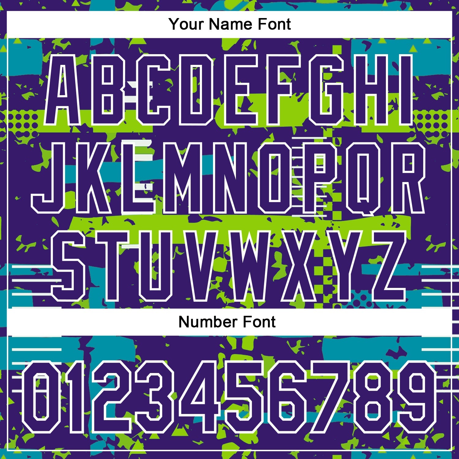 Custom Purple Teal Neon Green-White Abstract Fragment Shape 3D Pattern Design Bomber Full-Snap Varsity Letterman Hoodie Jacket