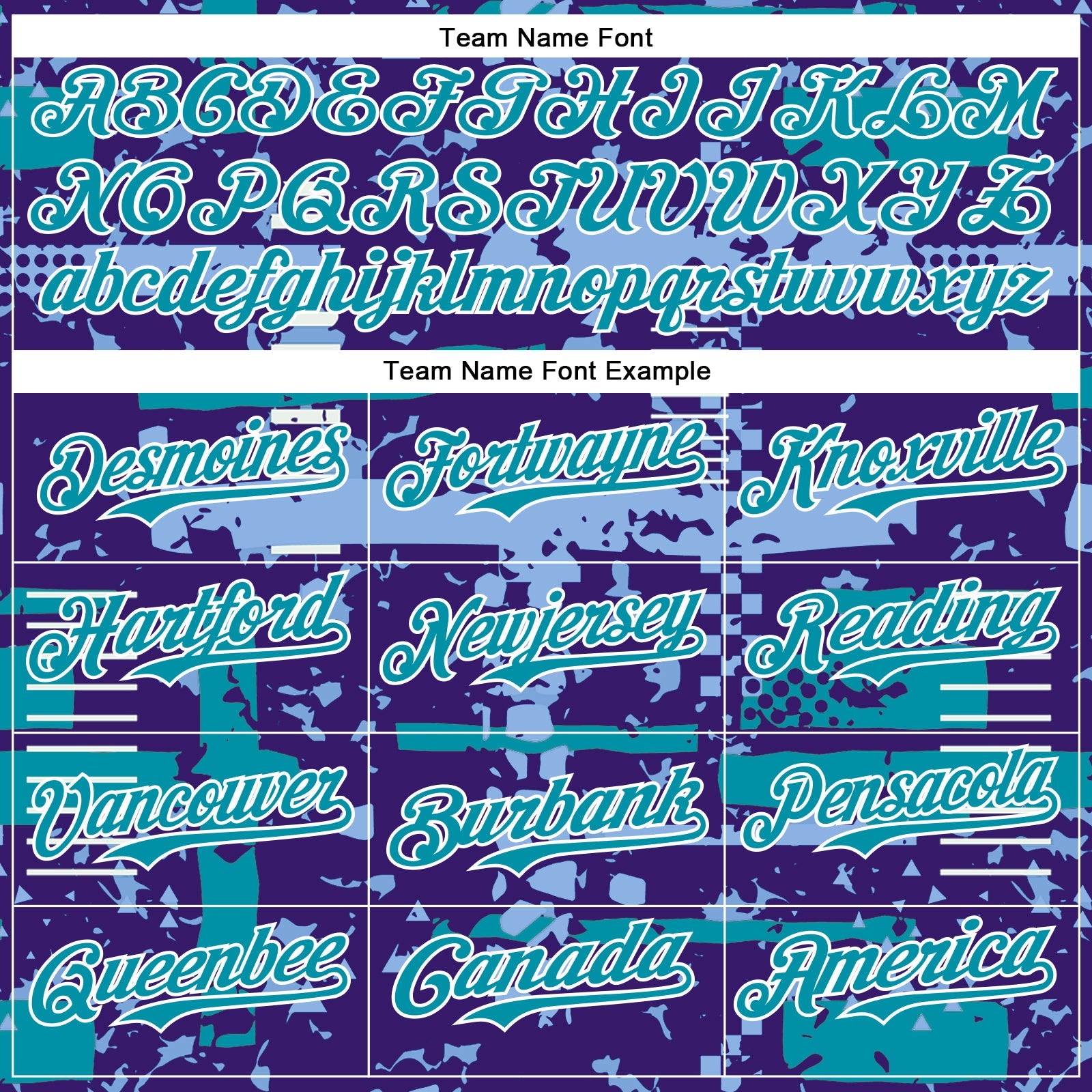 Custom Purple Teal Light Blue-White Abstract Fragment Shape 3D Pattern Design Bomber Full-Snap Varsity Letterman Hoodie Jacket