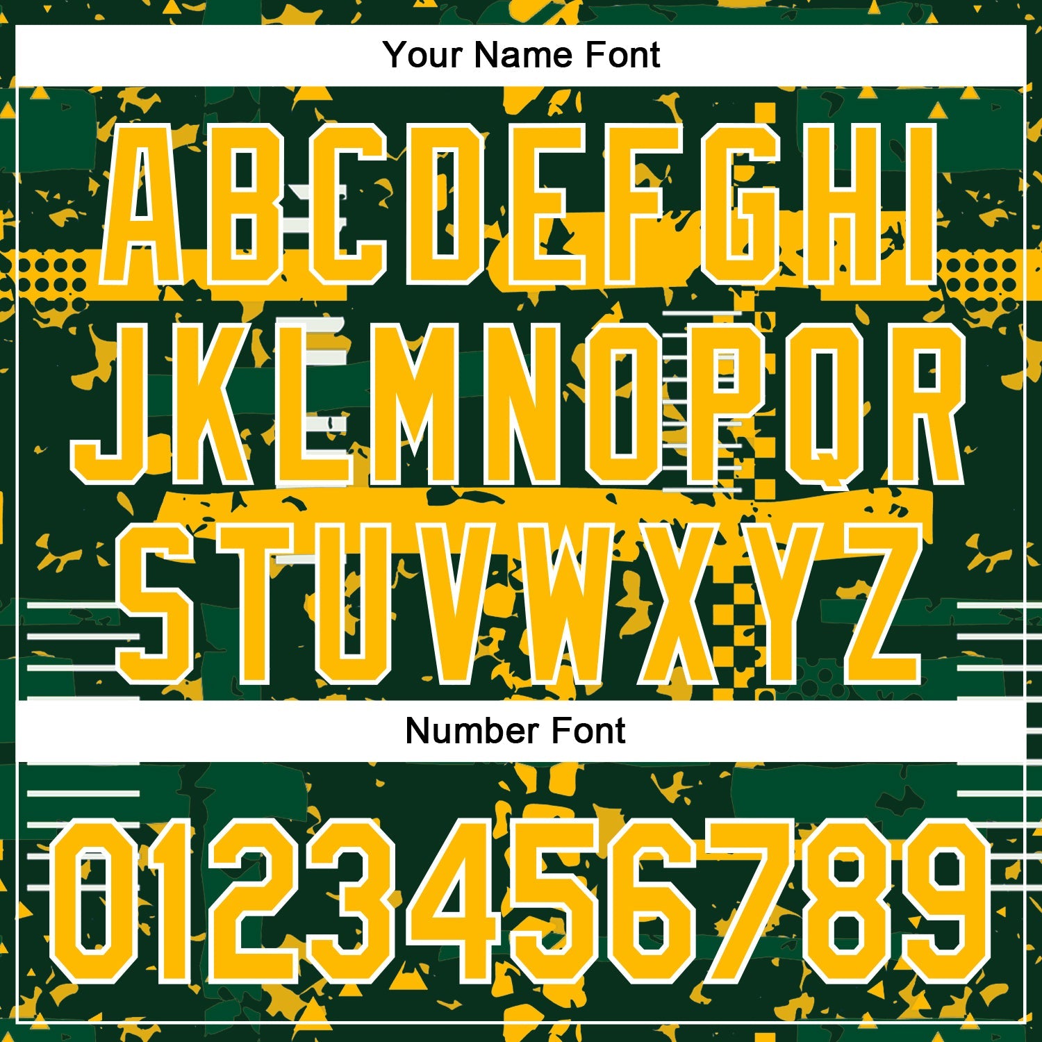 Custom Green Gold Kelly Green-White Abstract Fragment Shape 3D Pattern Design Bomber Full-Snap Varsity Letterman Hoodie Jacket