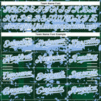 Custom Green Light Blue Kelly Green-White Abstract Fragment Shape 3D Pattern Design Bomber Full-Snap Varsity Letterman Hoodie Jacket