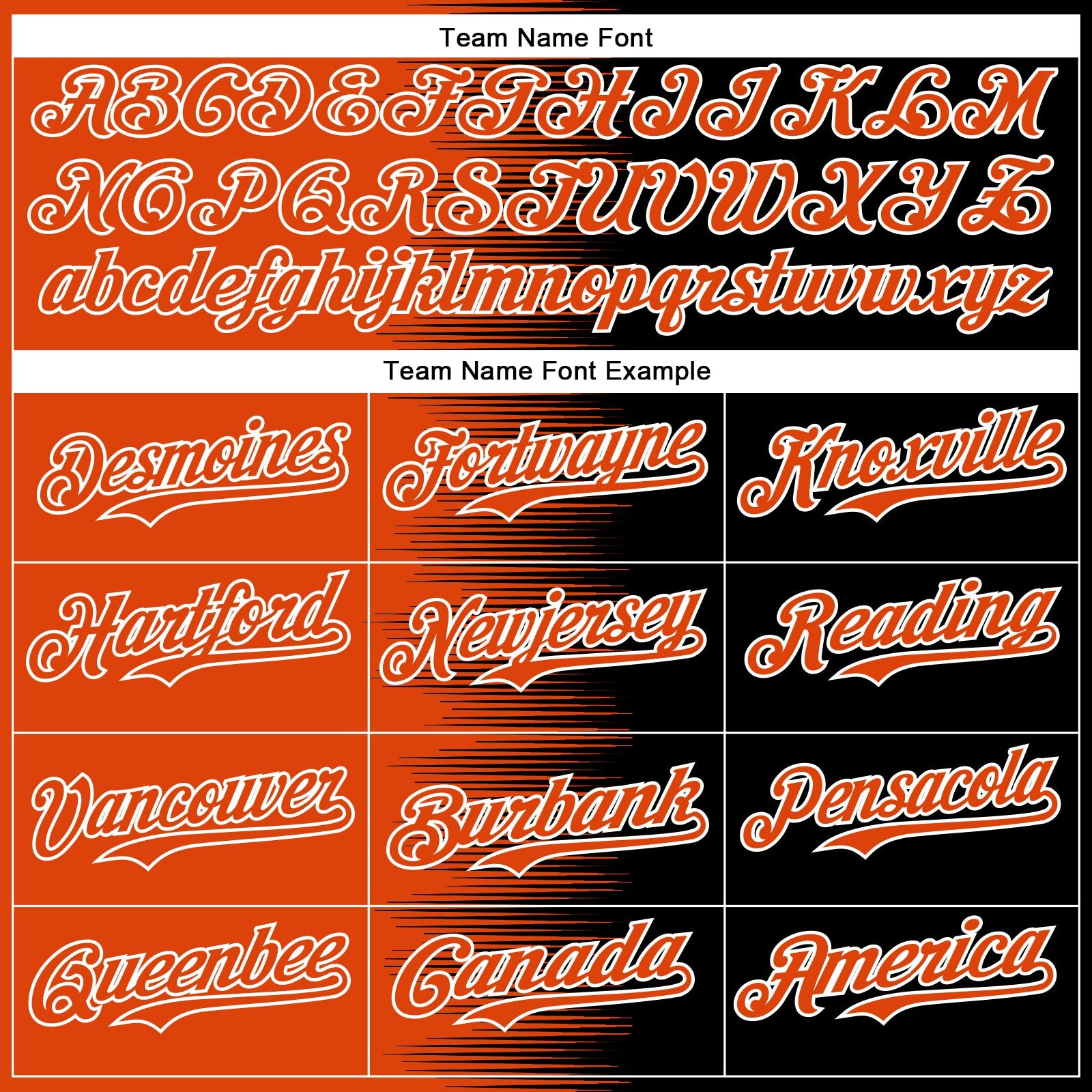 Custom Orange Black-White Gradient Line Bomber Full-Snap Varsity Letterman Hoodie Jacket