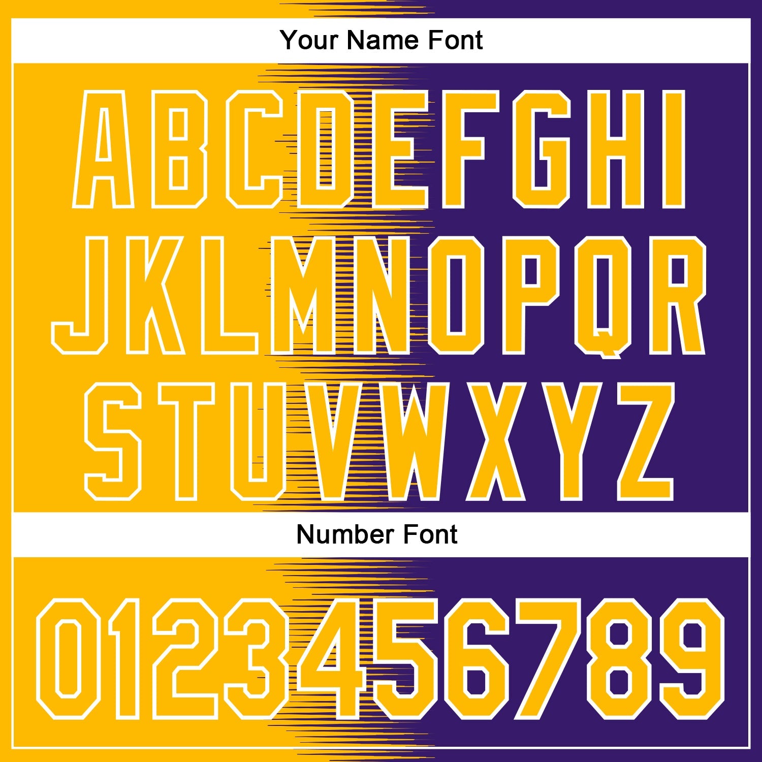 Custom Gold Purple-White Gradient Line Bomber Full-Snap Varsity Letterman Hoodie Jacket