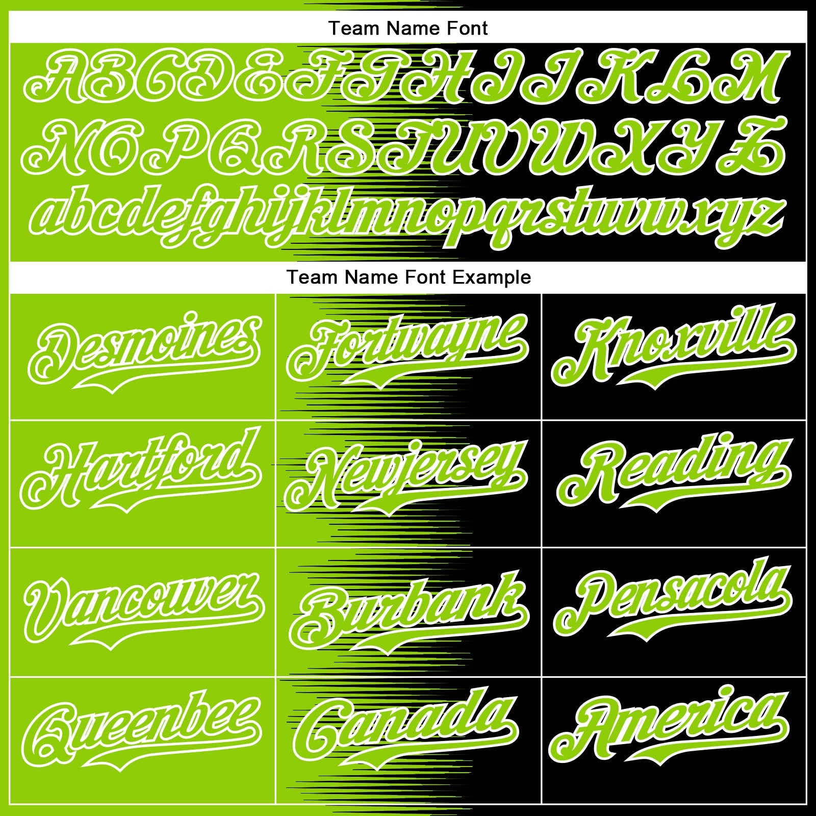 Custom Neon Green Black-White Gradient Line Bomber Full-Snap Varsity Letterman Hoodie Jacket