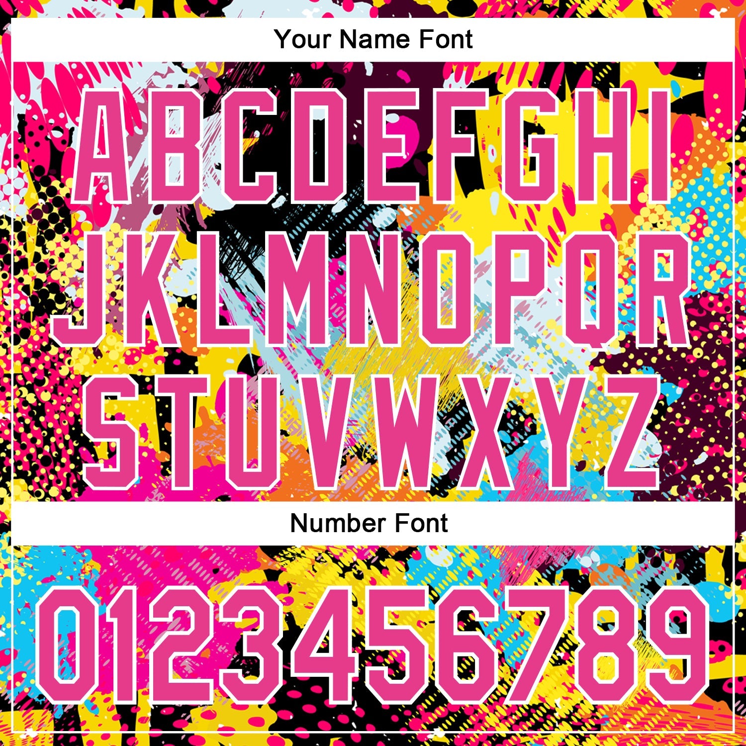 Custom Graffiti Pattern Pink Black-White Splash Bomber Full-Snap Varsity Letterman Hoodie Jacket