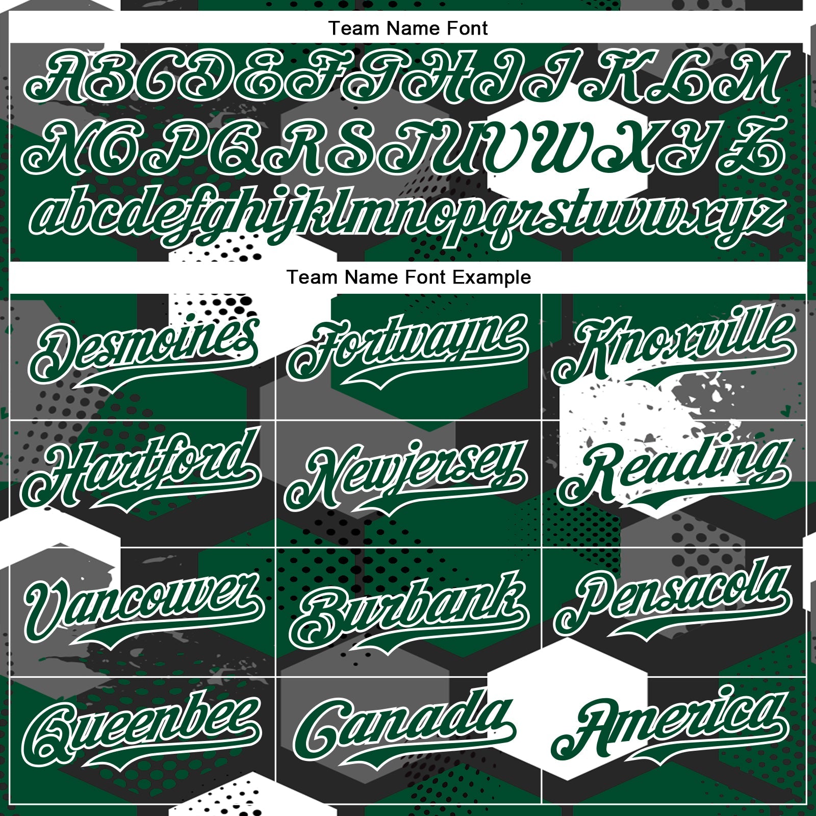 Custom Black Kelly Green-White Geometric Shape 3D Pattern Design Bomber Full-Snap Varsity Letterman Hoodie Jacket