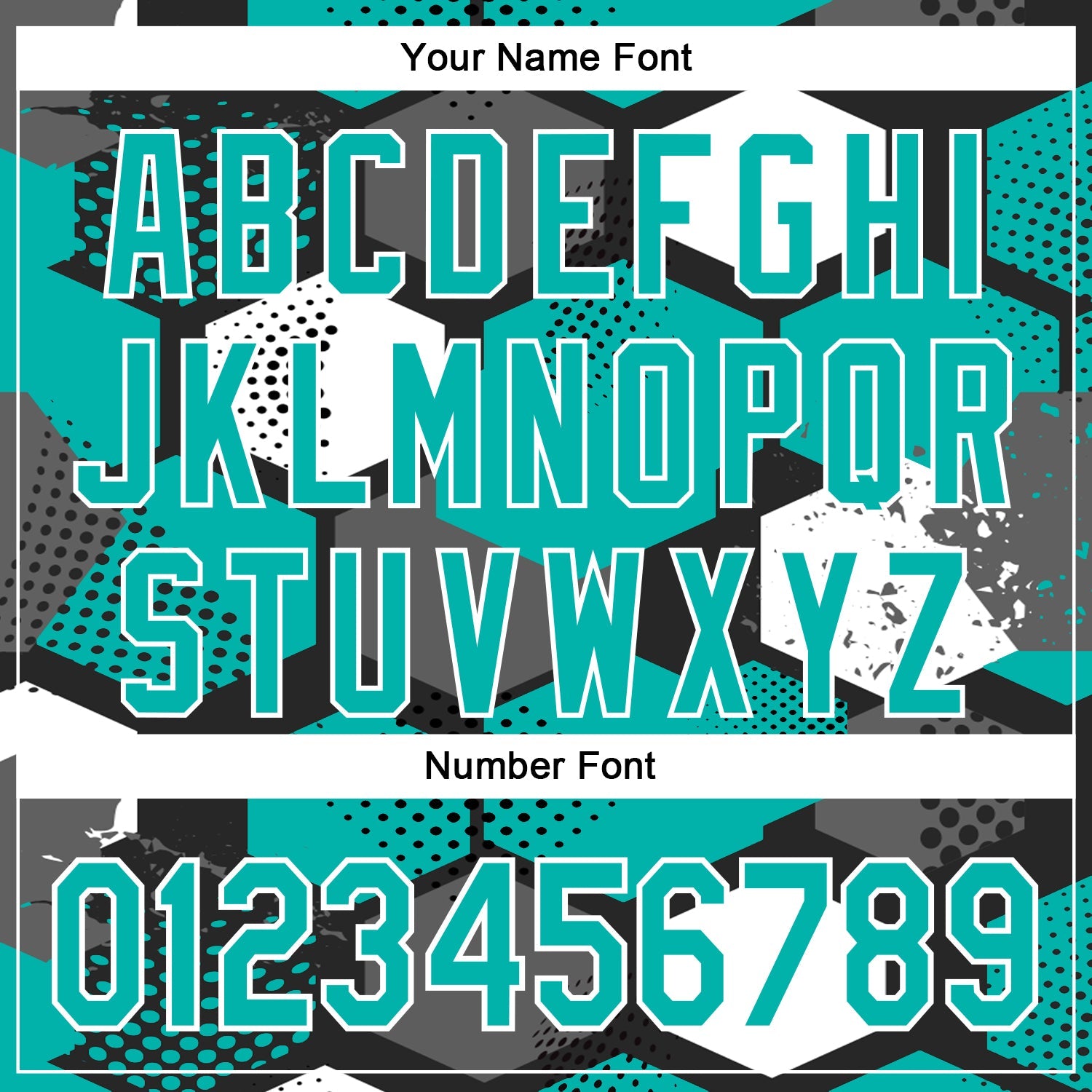 Custom Black Aqua-White Geometric Shape 3D Pattern Design Bomber Full-Snap Varsity Letterman Hoodie Jacket