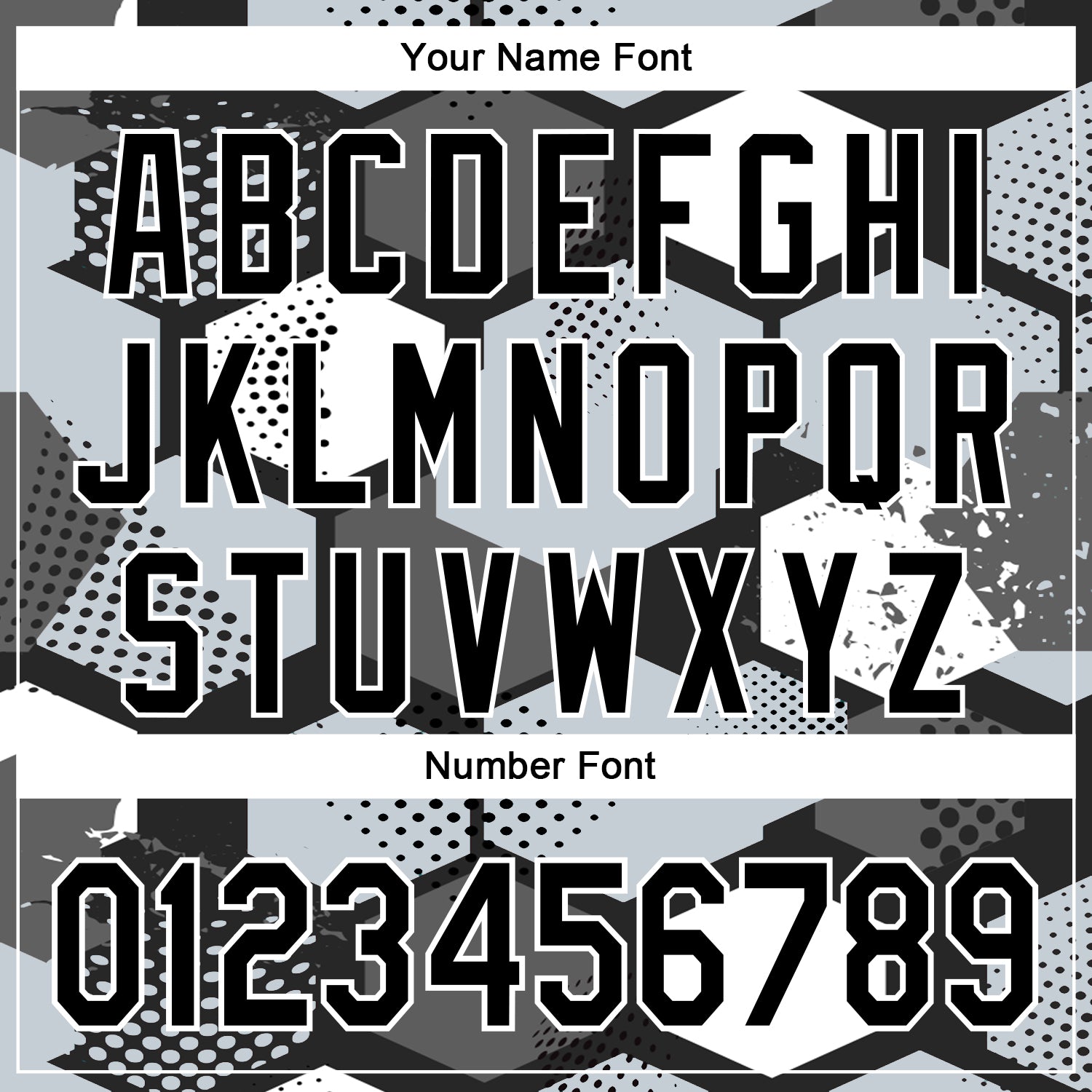 Custom Black Silver-White Geometric Shape 3D Pattern Design Bomber Full-Snap Varsity Letterman Hoodie Jacket