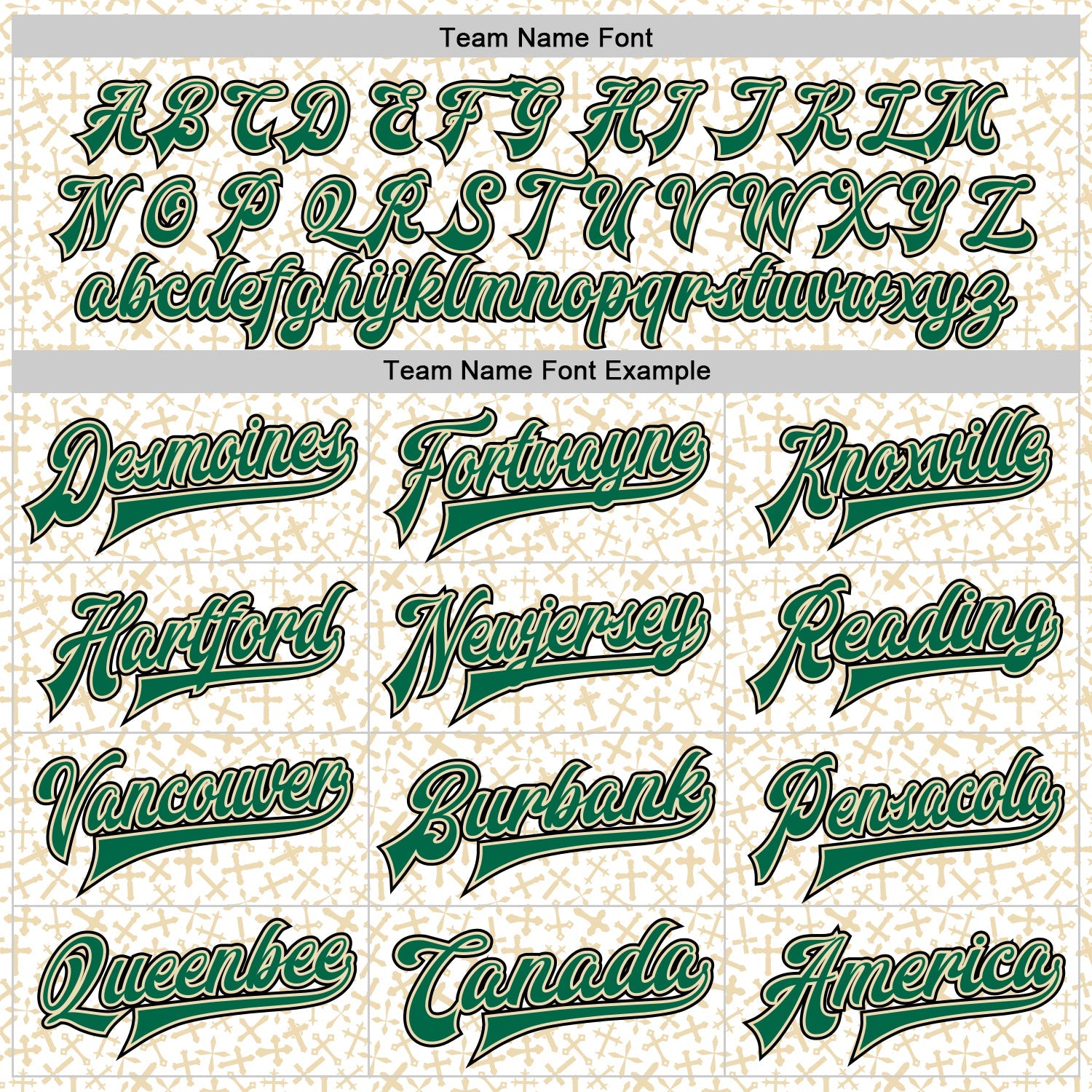 Custom White Kelly Green Cream-Black Crosses 3D Pattern Design Bomber Full-Snap Varsity Letterman Jacket