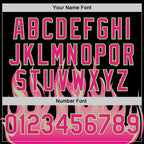 Custom Black Hot Pink Pea Green-White Flame 3D Pattern Design Bomber Full-Snap Varsity Letterman Jacket