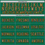 Custom Kelly Green Black-Old Gold Mesh Authentic Throwback Football Jersey