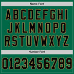 Custom Kelly Green Black-Old Gold Mesh Authentic Throwback Football Jersey