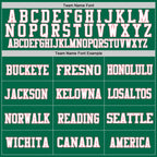 Custom Kelly Green Medium Pink-White Mesh Authentic Football Jersey