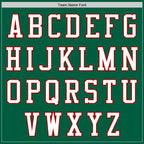 Custom Kelly Green White-Red Authentic Baseball Jersey