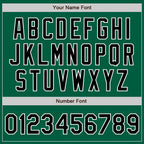 Custom Kelly Green Black-White Authentic Baseball Jersey