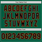 Custom Kelly Green Black-Orange Authentic Baseball Jersey