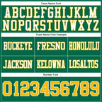 Custom Kelly Green Gold-White Authentic Football Jersey