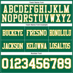 Custom Kelly Green White-Gold Authentic Football Jersey
