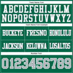 Custom Kelly Green Gray-White Authentic Football Jersey