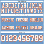 Custom Light Blue White-Orange Authentic Football Jersey