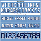 Custom Light Blue Navy-White Authentic Football Jersey