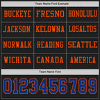 Custom Black Royal-Orange Long Sleeve Authentic Football Jersey