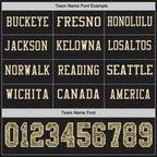 Custom Black Camo-Cream Long Sleeve Authentic Football Jersey