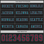 Custom Black Crimson-Teal Long Sleeve Authentic Football Jersey