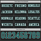 Custom Black Midnight Green-White Long Sleeve Authentic Football Jersey