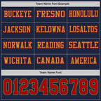 Custom Navy Red-Old Gold Long Sleeve Authentic Football Jersey