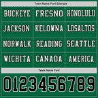 Custom Kelly Green Black-White Long Sleeve Authentic Football Jersey