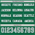 Custom Kelly Green Gray-White Long Sleeve Authentic Football Jersey