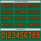 Custom Kelly Green Orange-Black Long Sleeve Authentic Football Jersey