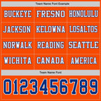 Custom Orange Royal-White Long Sleeve Authentic Football Jersey
