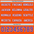 Custom Orange Purple-White Long Sleeve Authentic Football Jersey